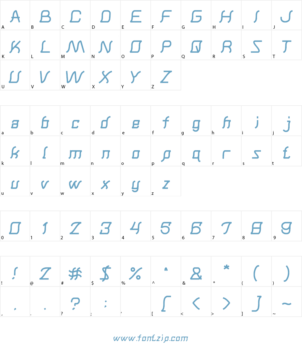 Samurai in UK Font Character